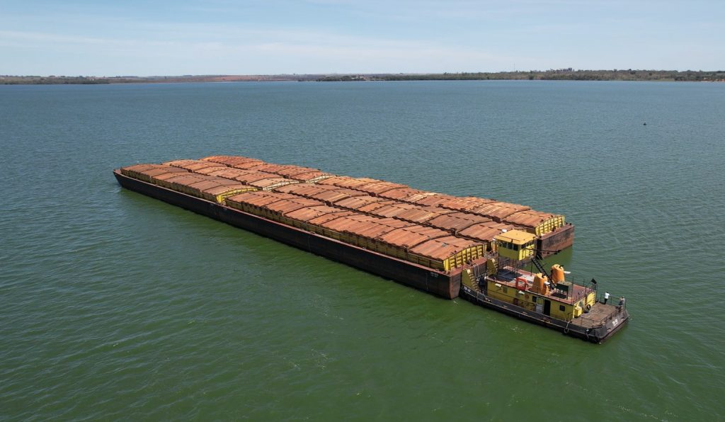 carga transportada na Hidrovia Tietê-Paraná