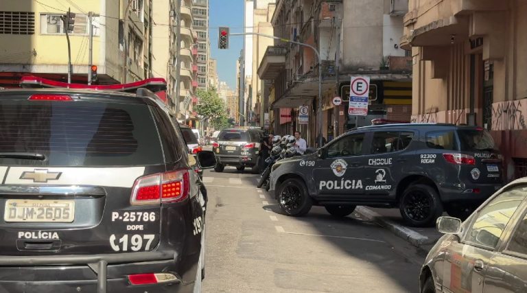 Ação da polícia no centro de SP