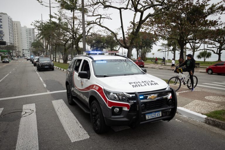 Índice de roubos: Patrulhamento Integrado em Santos, policiais da Força Tática da PM da Ambiental e da Policia Civil fazem patrulhamento na orla de Santos. Foto Pablo Jacob/Governo de SP.
