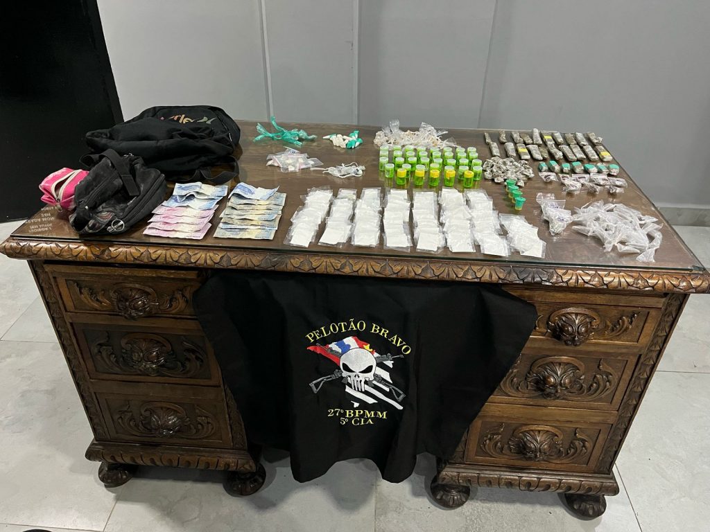 Drogas apreendidas pela Polícia Militar