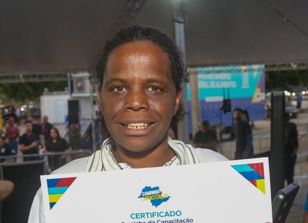 Valdeci Lopes da Cunha, aluna do Caminho da Capacitação em Ibiúna