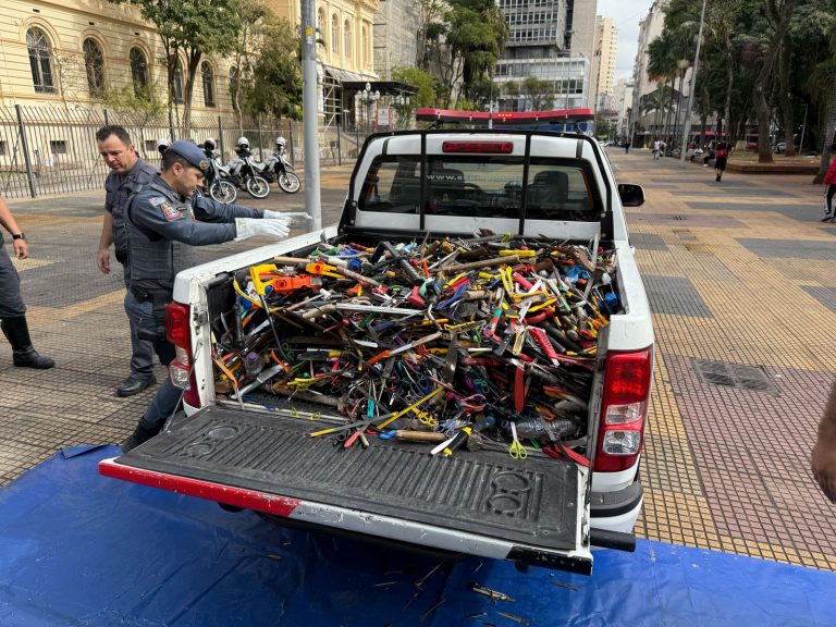 PM retira das ruas mais de 9 mil objetos perfurocortantes no centro de São Paulo