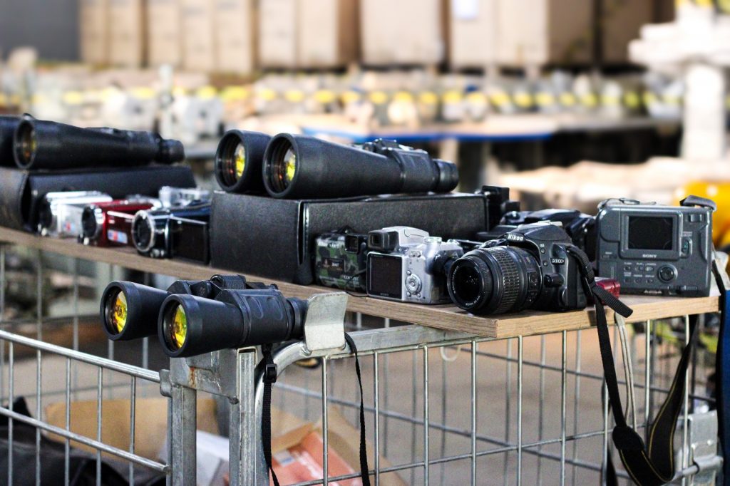 Equipamentos eletrônicos que serão leiloados