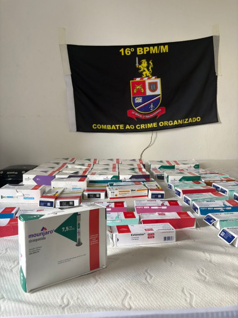 Canetas emagrecedoras encontradas pela Polícia Militar de São Paulo. Foto: Governo de São Paulo/Divulgação